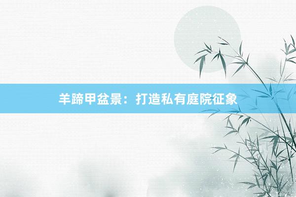 羊蹄甲盆景：打造私有庭院征象